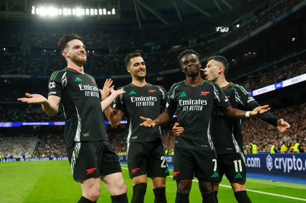 Arsenal Stuns Real Madrid with a 2-1 Victory in Champions League Thriller