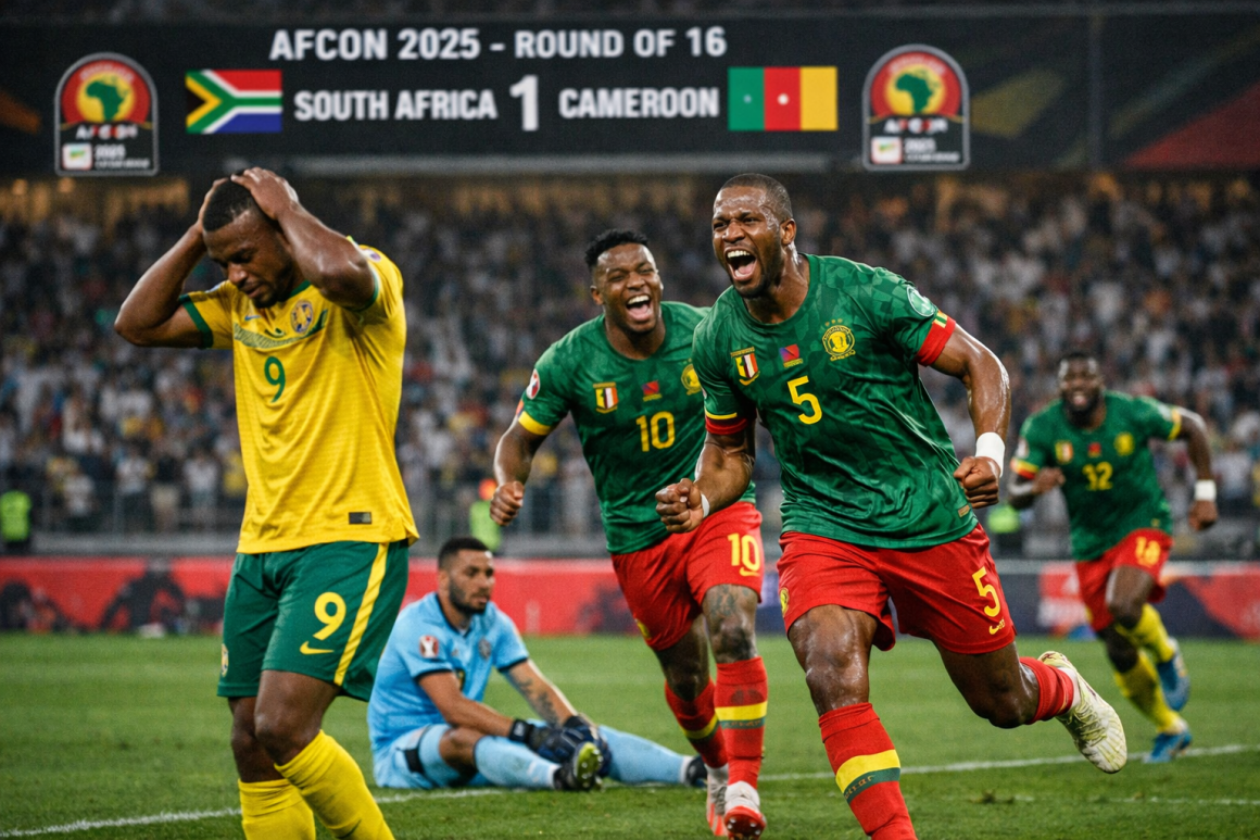 Cameroon Edge South Africa 2–1 to Book AFCON 2025 Quarter-Final Spot